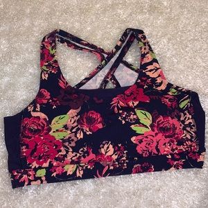 Gaiam Floral Sports Bra Medium